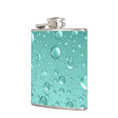 Flasques Gouttes de pluie Abstraite Turquoise-verte métalli (Gauche)