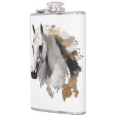 Flasques Grâce galopante Cheval blanc Art (Gauche)