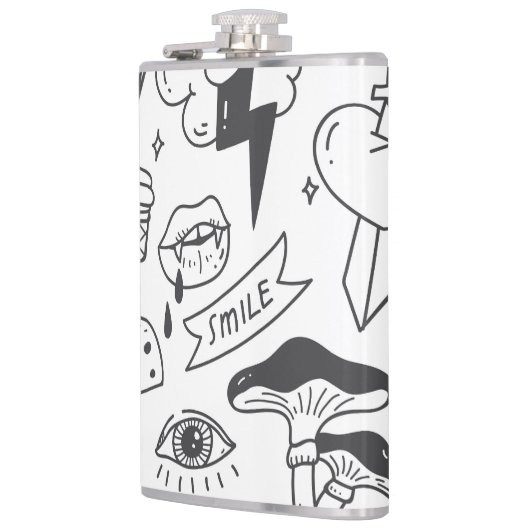 Flasques Graffiti mignon : Doodle Art Set. (Gauche)