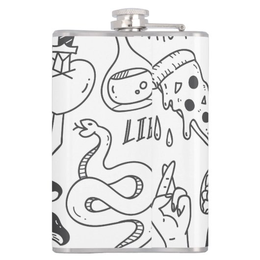 Flasques Graffiti mignon : Doodle Art Set. (Dos)