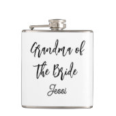 Flasques Grand-mère de la mariée mariage noir blanc (Devant)