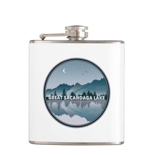 Flasques Grand Sacandaga Lake New York Réflexion (Devant)