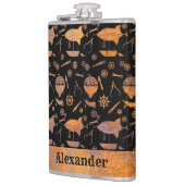 Flasques Grand Steampunk Rusty Airship Thème Personnalisé N (Gauche)
