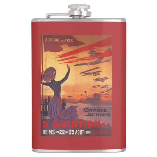 Flasques Grande semaine d'aviation - affiche de ondulation (Devant)