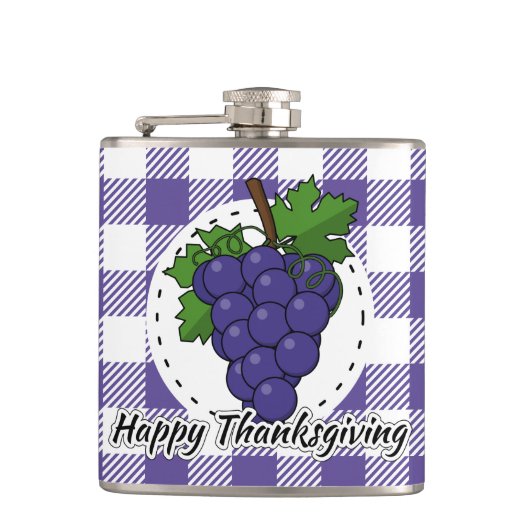 Flasques Grape on Violet Plaid (Devant)