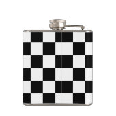 Flasques Gras À damiers noir et blanc avec monogramme (Dos)