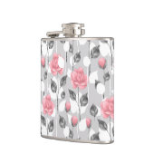 Flasques Gray and pink. Floral (Gauche)