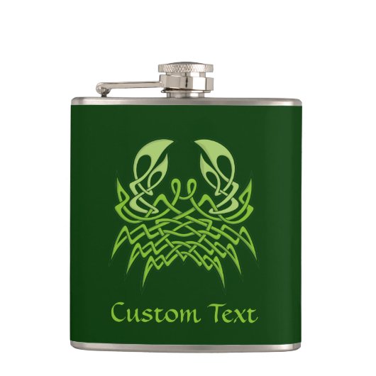 Flasques Green crab Celtic Knot (Devant)