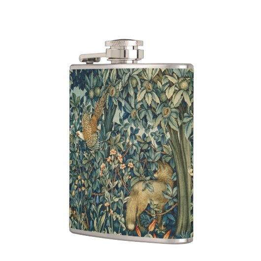 Flasques GREENERY, FOREST ANIMALS Pheasant, Fox, Green Flor (Gauche)