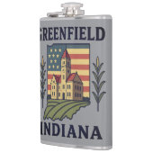 Flasques Greenfield Indiana Courthouse Patriotique (Gauche)