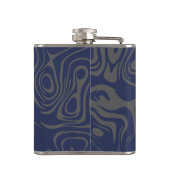 Flasques Grey and Blue Cool Abstract Pattern Personalised (Dos)