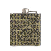 Flasques Griffe dorée Monogramme unique Glamour Moderne (Dos)