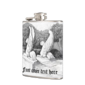 Flasques Griffins sculpté crayon monochrome Art (Gauche)