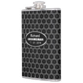 Flasques Grill Grill noir Honeycomb Groomsmen Cadeau (Gauche)