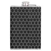 Flasques Grill Grill noir Honeycomb Groomsmen Cadeau (Dos)