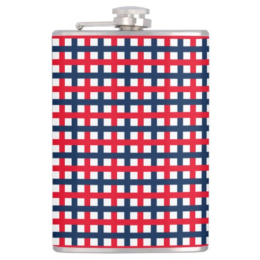 Flasques Grille patriotique rouge 4 juillet rouge (Devant)