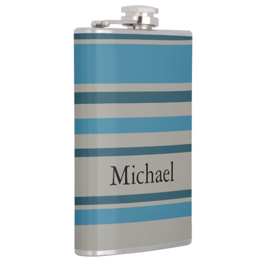 Flasques Gris bleu rayé (Droite)