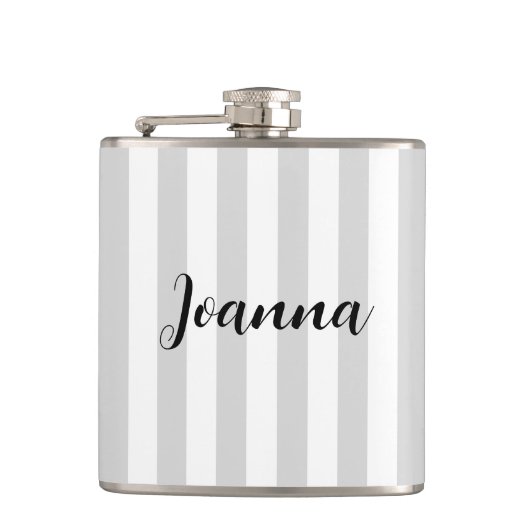 Flasques Gris clair et blanc personnalisés (Devant)