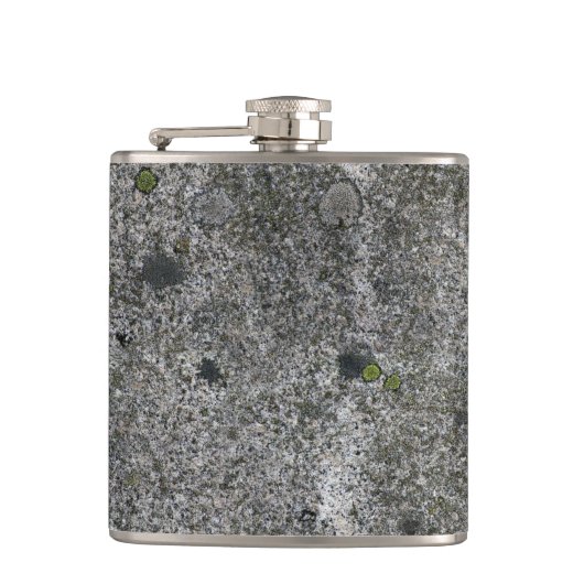 Flasques Gris de granit avec de la mousse verte (Devant)
