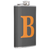 Flasques Gris orange moderne monogrammed professionnel (Droite)