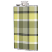 Flasques Gris pâle, Jaune, Tartan blanc Plaid Motif (Gauche)