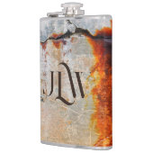 Flasques Gris rouillé et Grunge Urbain orange élégant (Gauche)