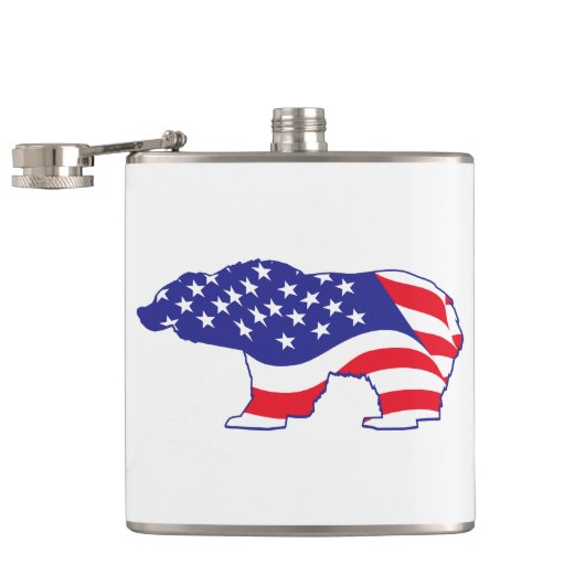 Flasques Grizzly patriotique (Ouvert)