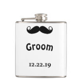 Flasques Groom Mustache Hipster Mariage (Devant)