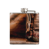 Flasques Groom Whiskey Flask Cowboy Bottes Grange Bois Russ (Dos)