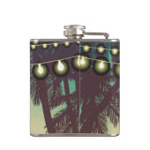 Flasques Groom Whiskey Flask Plage Coucher de soleil Palmie (Dos)