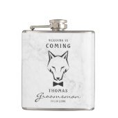 Flasques Groomsman Best Man Groom Wolf White Background (Devant)