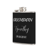 Flasques Groomsman Black Elegant Cadeaux simples Mariage (Gauche)