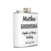 Flasques Groomsman Cadeau Moderne Typographie Mariage (Droite)