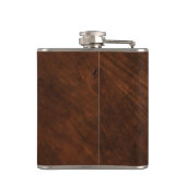 Flasques Groomsman de monogramme d'or rustique (Dos)