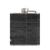 Flasques Groomsman en bois noir (Dos)