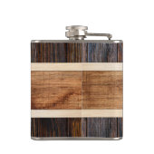 Flasques Groomsman Mariage en bois rustique (Dos)