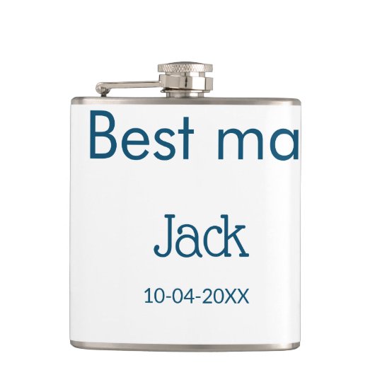 Flasques groomsman meilleur man ajouter nom texte bachelore (Devant)