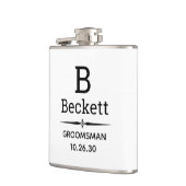 Flasques Groomsman Monogrammed (Gauche)