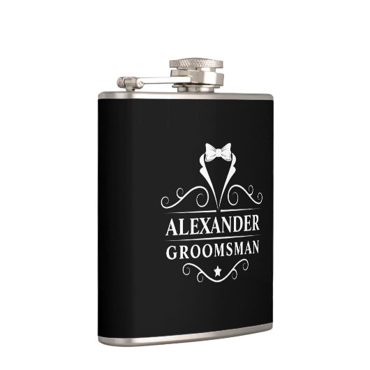 Flasques Groomsman Tuxedo Cravate noir (Droite)