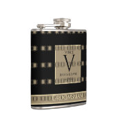 Flasques Groomsman Vieux or et noir Mariage Steampunk (Droite)