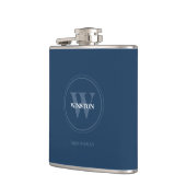 Flasques Groomsmans de Mariage bleu marine (Gauche)