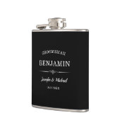 Flasques Groomsmen moderne Cadeau Élégant Marié et Nom de l (Gauche)