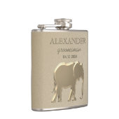 Flasques Groomsmen Or Monogram Classé (Droite)