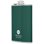 Flasques Groomsmen Personnalisé Classique Monogramme et nom (Gauche)