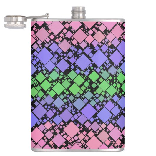 Flasques Groovy Boho Rétro Mod Géométrique Fierté Trigender (Ouvert)