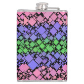 Flasques Groovy Boho Rétro Mod Géométrique Fierté Trigender (Dos)