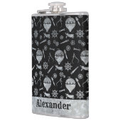 Flasques Gros Ballons en zinc d'argent Steampunk Nom person (Gauche)