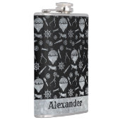 Flasques Gros Ballons en zinc d'argent Steampunk Nom person (Droite)