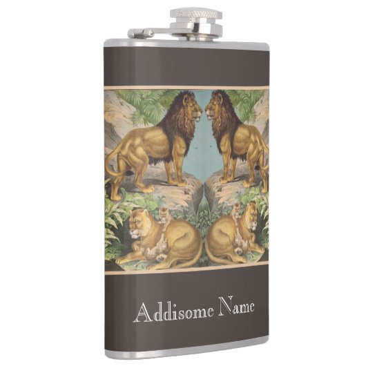 Flasques Gros Lions Chat Tigres, léopards, Animaux Imprimer (Droite)