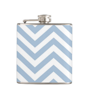 Flasques Grunge bleu-clair Chevron texturisé